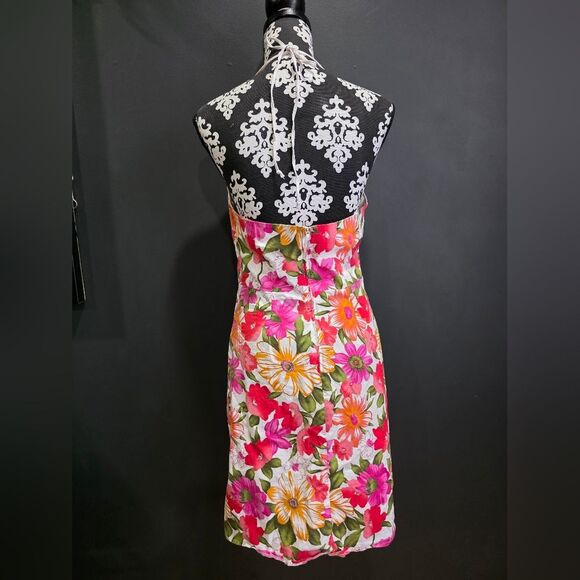 Vintage Womans Floral Hawaiian Knee Length Halter Dress Sz 11/12 PHOENIX - Picture 9 of 9